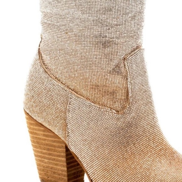 Hey Girl Corkys Showstopper Ombré Gold Silver Rhinestone Western Boots Htf NEW - Picture 2 of 5